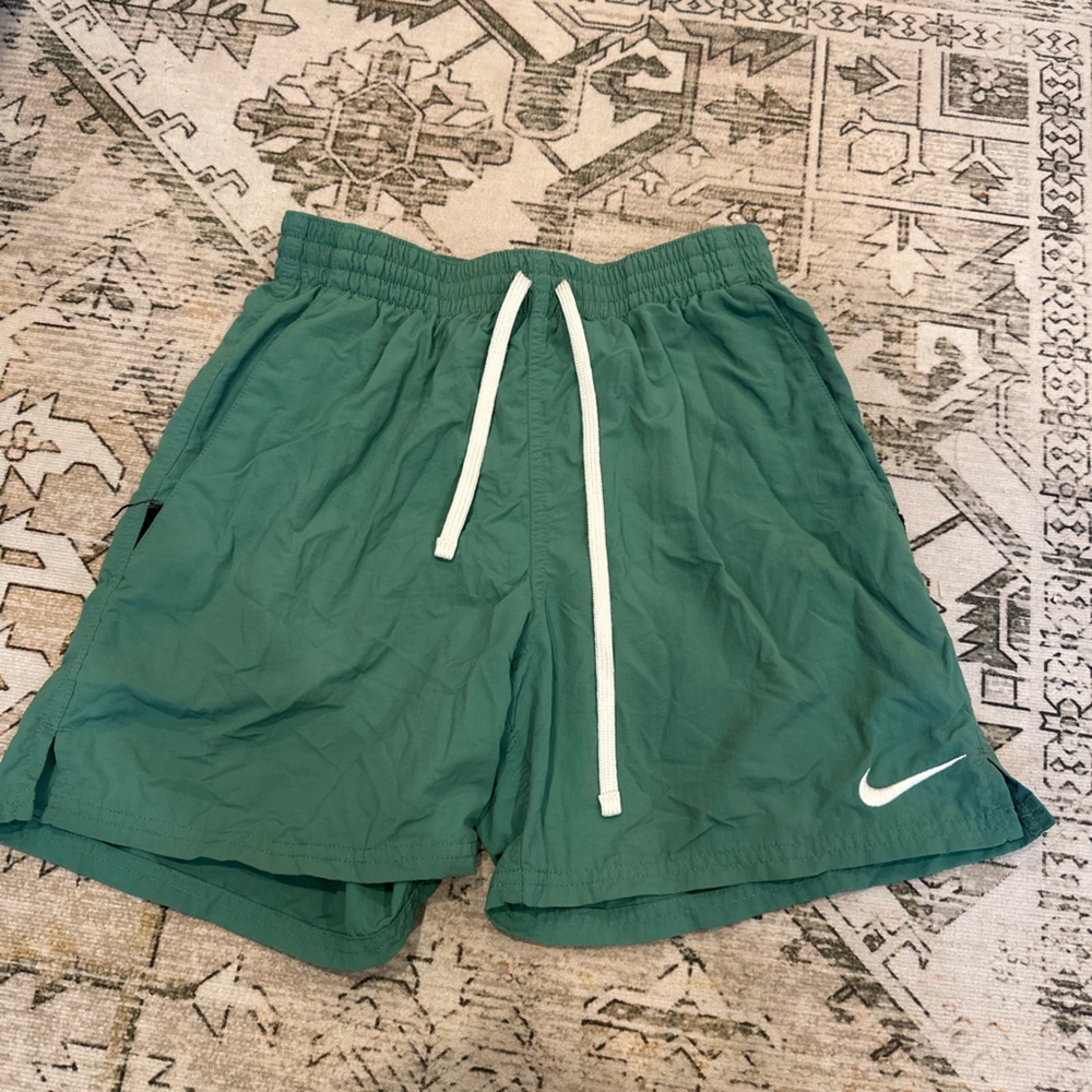 Nike Teal Sports Shorts with White Drawstring